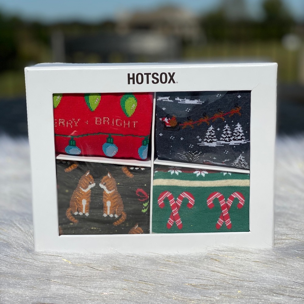 🎉HP🎉NWT 4 Pair Holiday Hot Sox
